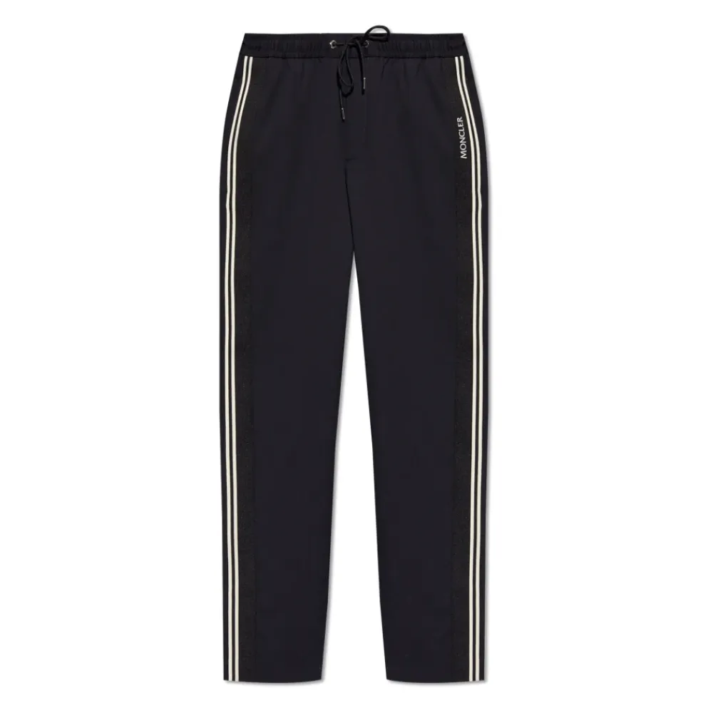 Bukser<Moncler Side-stripe Bukser Blå