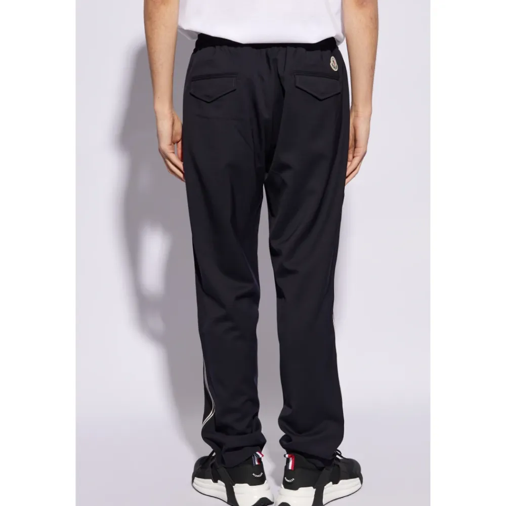 Bukser<Moncler Side-stripe Bukser Blå