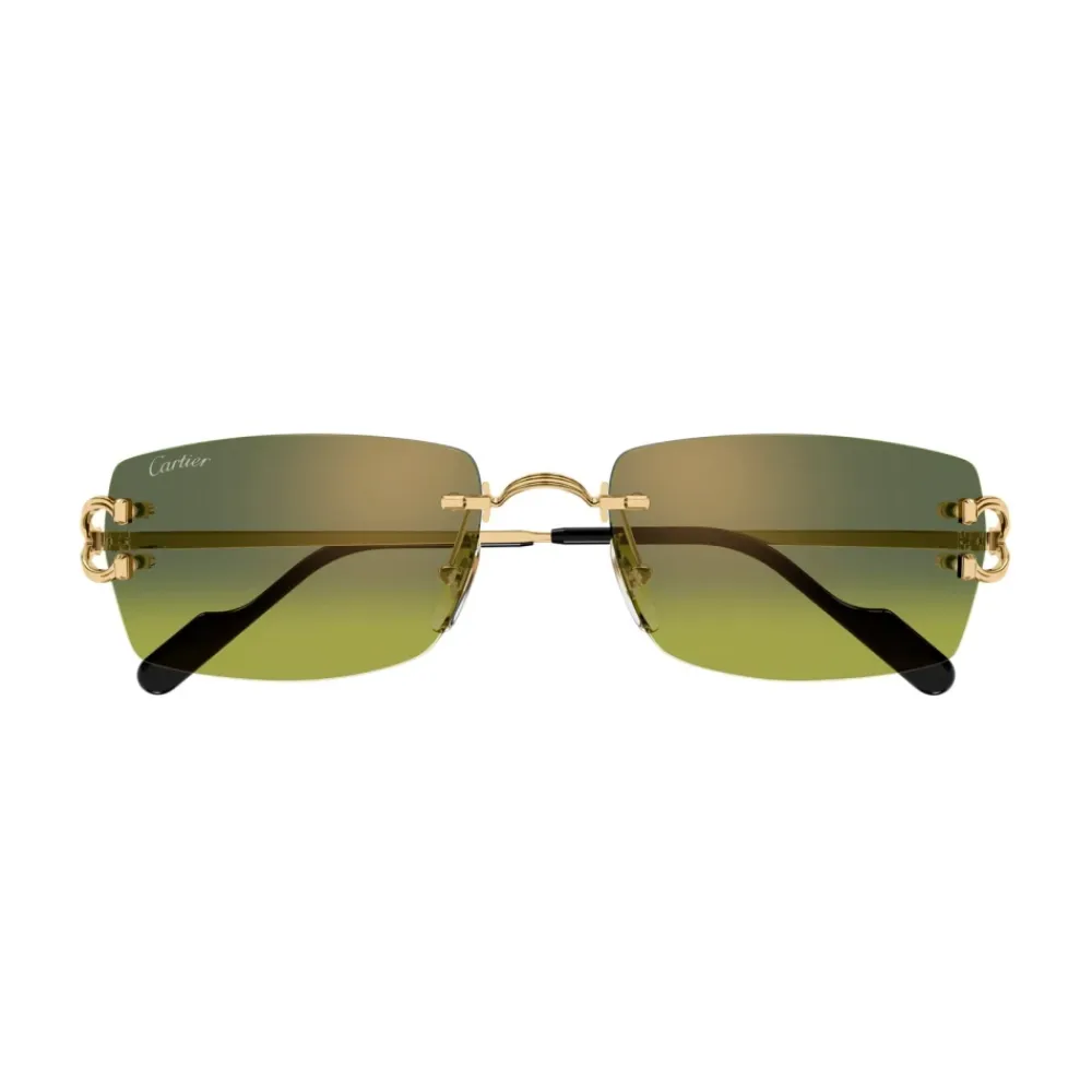 Solbriller^Cartier Signature C Rectangle Sunglasses Gul