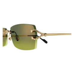 Solbriller^Cartier Signature C Rectangle Sunglasses Gul