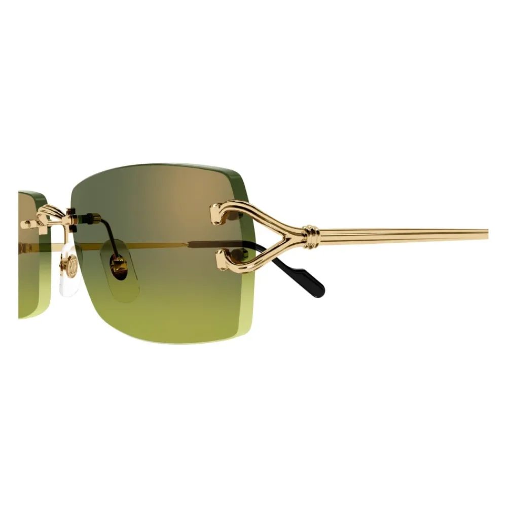 Solbriller^Cartier Signature C Rectangle Sunglasses Gul