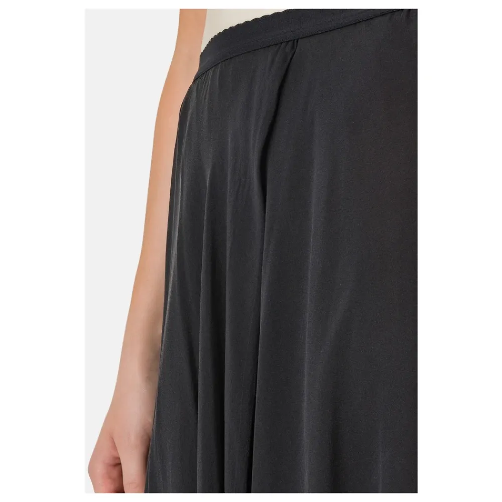 Nederdele<Forte Forte Silke Chiffon Lang Nederdel Sort