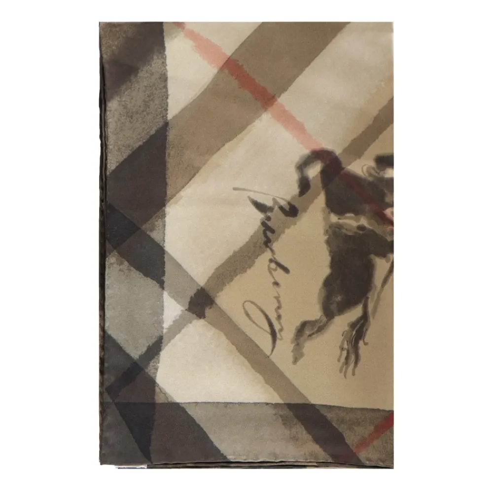 Tørklæder^Burberry Silke Twill Tørklæde Beige