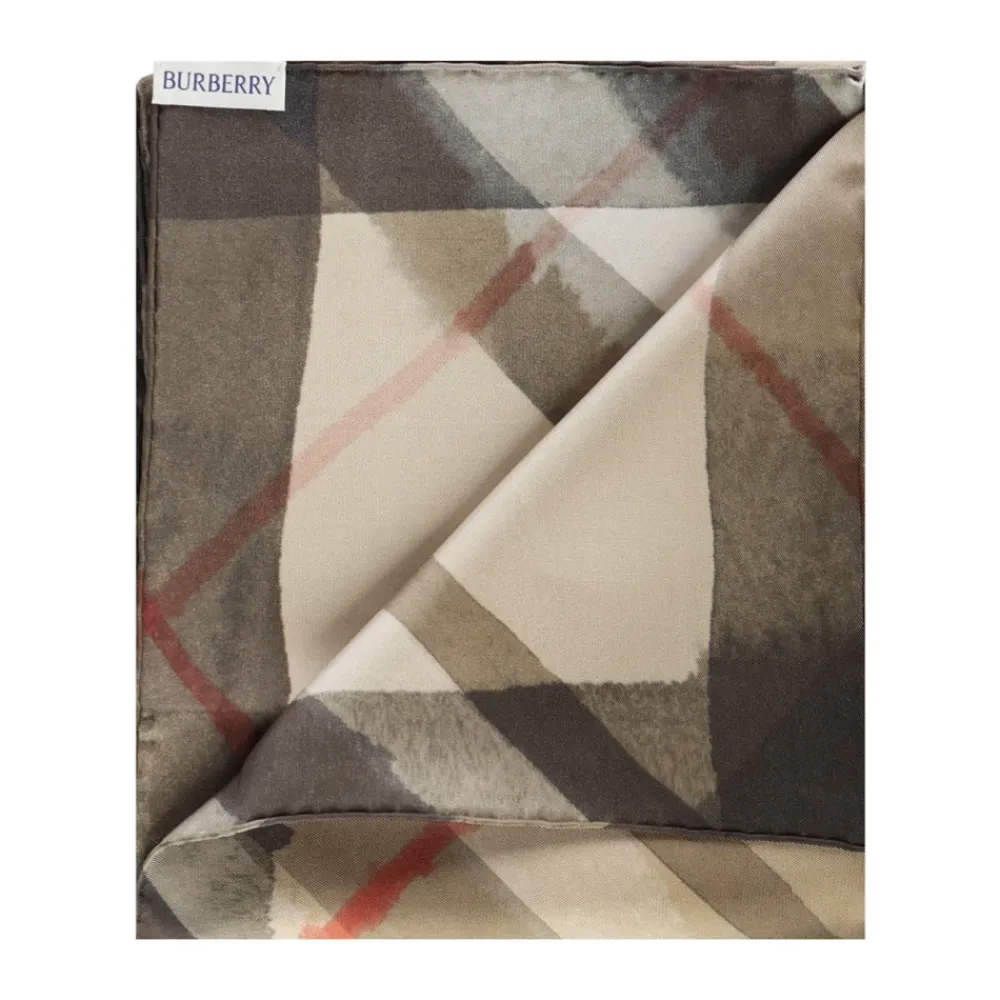Tørklæder^Burberry Silke Twill Tørklæde Beige