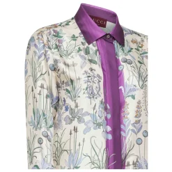 Bluser & Skjorter<Gucci Silkeskjorte med print Multifarvet