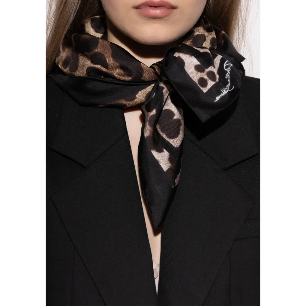Tørklæder^Dolce & Gabbana Silketørklæde Brun