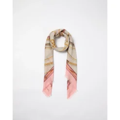 Halstørklæder Og Tørklæder<Gucci Silketørklæde Kædemønster Pink