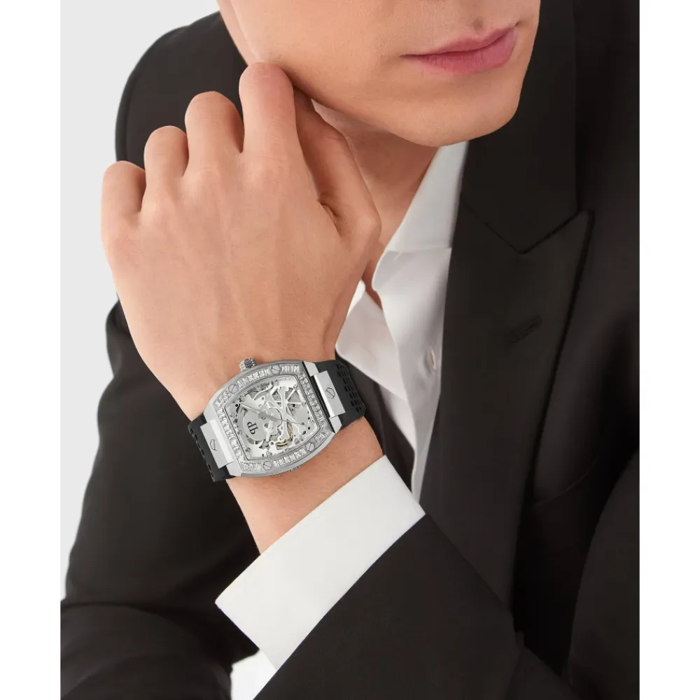Ure<Philipp Plein Skeleton Crystal Ur Grå