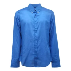 Skjorter<Gucci Skinny Shirt i Elektrisk Blå