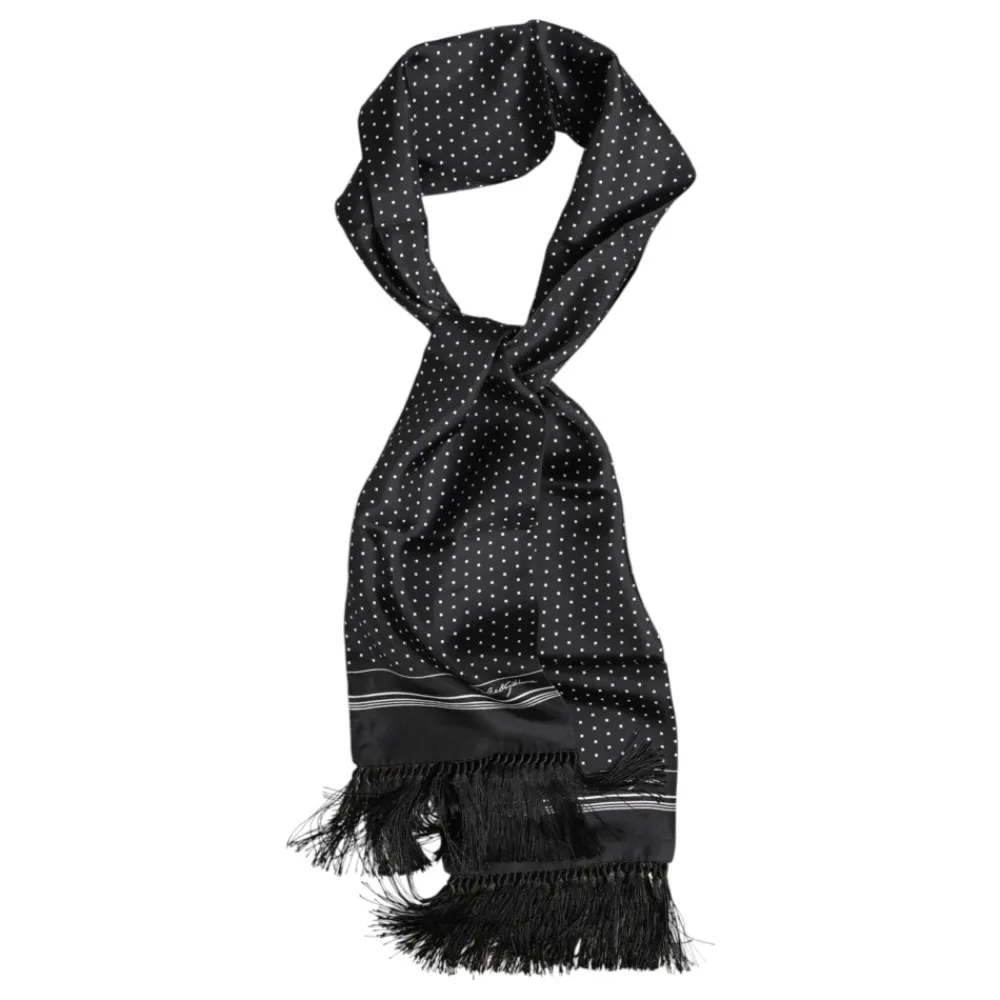 Halstørklæder Og Tørklæder^Dolce & Gabbana Skinny Silketørklæde Sort