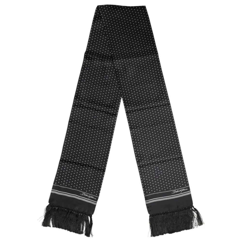 Halstørklæder Og Tørklæder^Dolce & Gabbana Skinny Silketørklæde Sort