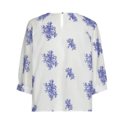 Bluser & Skjorter<Marie Méro Skjorte med broderede blomster Blå