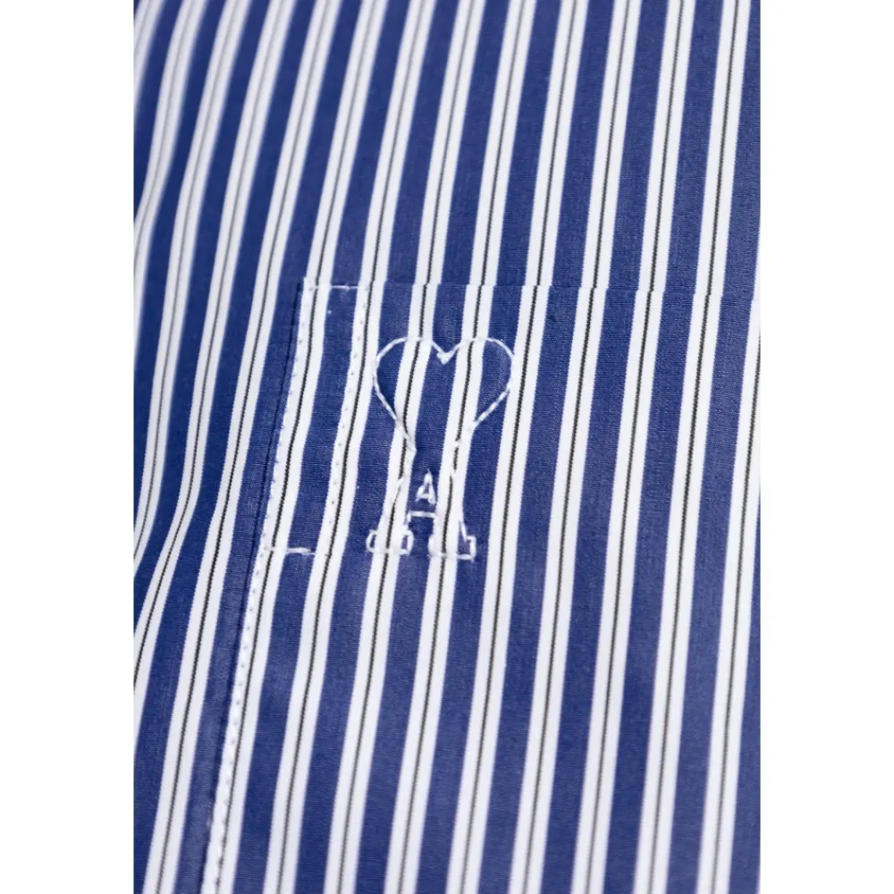 Skjorter^Ami Paris Skjorte med logo Blå