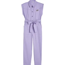 Jumpsuits<Liu Jo Skjortekjole med knaplukning foran og tone-i-tone bælte Lilla