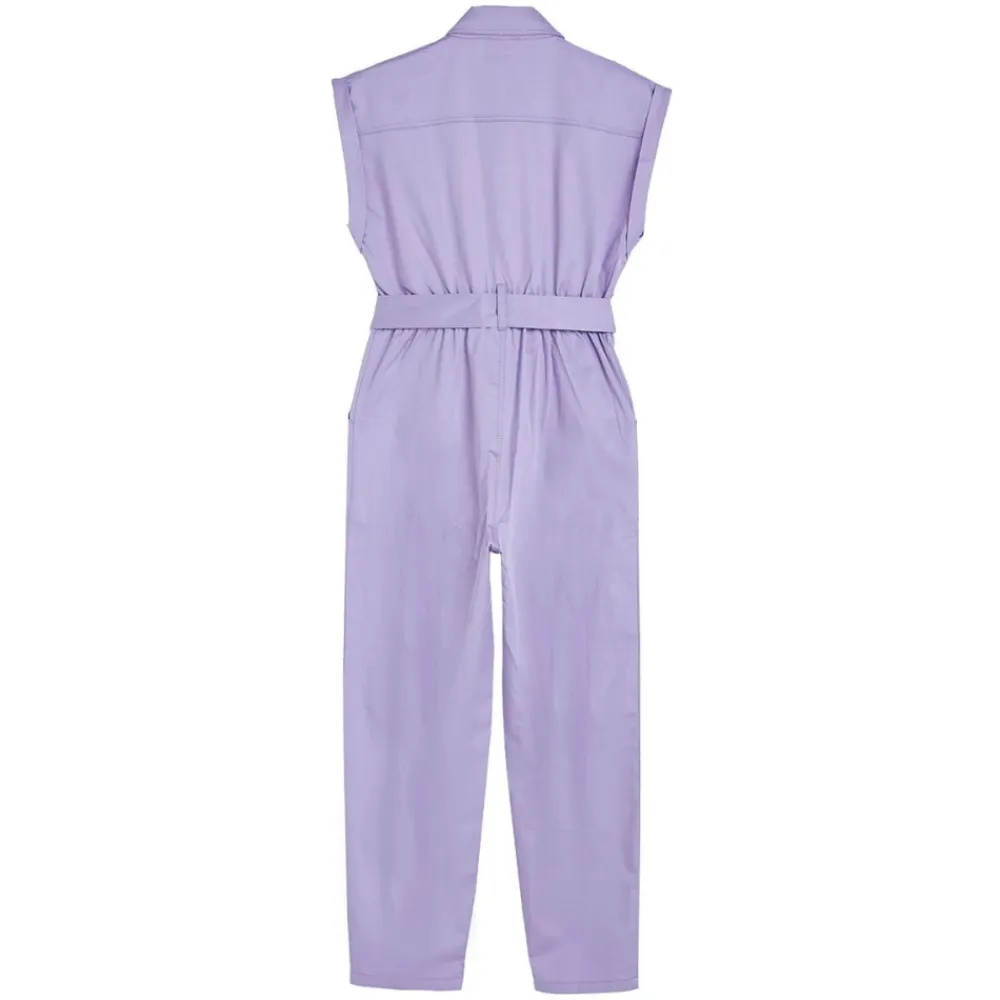 Jumpsuits<Liu Jo Skjortekjole med knaplukning foran og tone-i-tone bælte Lilla