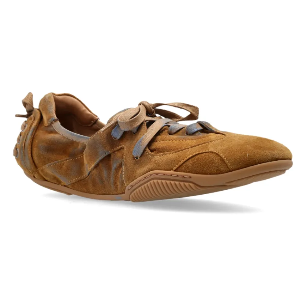 Sneakers<Acne Studios Sko i ruskind med snørebånd Brun