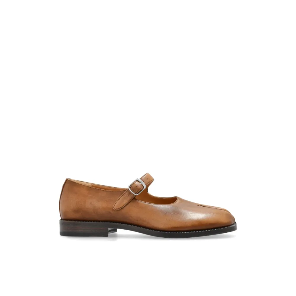 Ballerina Sko<Maison Margiela Sko med cut-out Tabi Brun