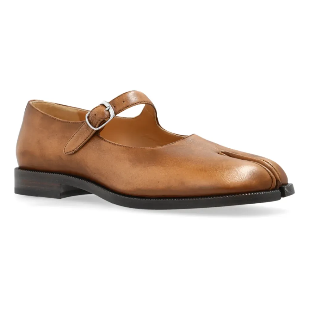 Ballerina Sko<Maison Margiela Sko med cut-out Tabi Brun