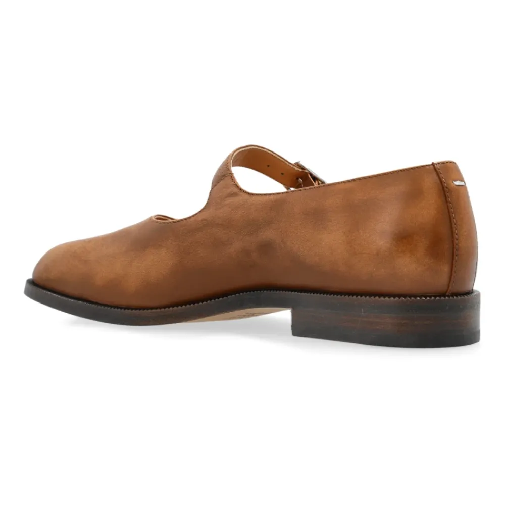 Ballerina Sko<Maison Margiela Sko med cut-out Tabi Brun
