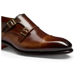 Business Sko<Santoni Sko med dobbeltspænde Brun