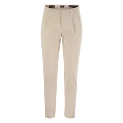 Bukser^Peserico Skræddersyede bomuldsgabardinebukser Beige