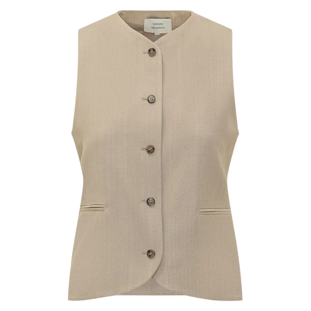 Jakker^Loulou Studio Skræddersyet vest Beige