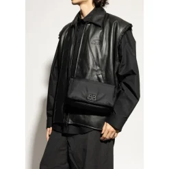 Tasker^Balenciaga Skuldertaske med logo Sort