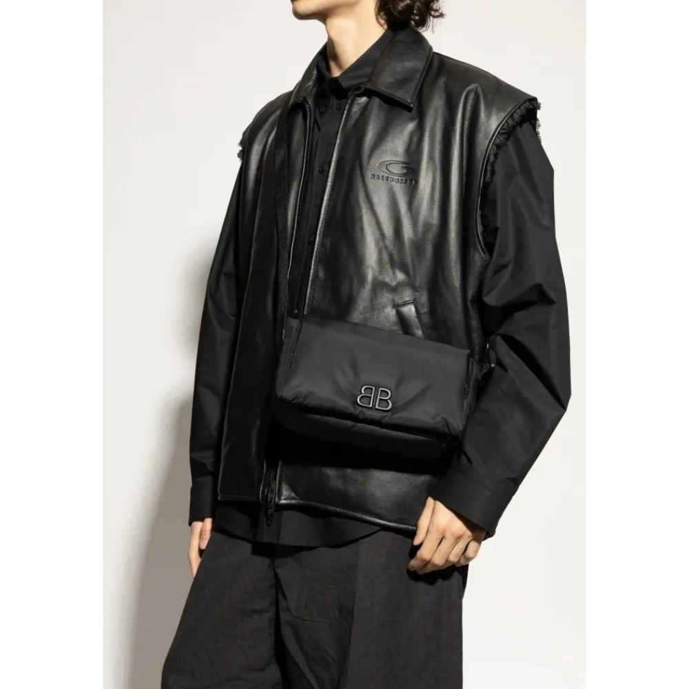 Tasker^Balenciaga Skuldertaske med logo Sort