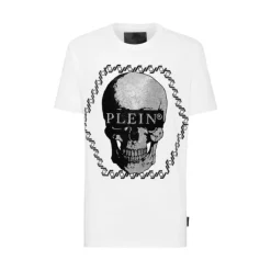 T-Shirts^Philipp Plein Skull Crystal White T-shirt Hvid
