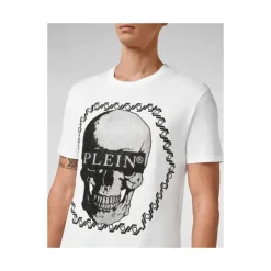 T-Shirts^Philipp Plein Skull Crystal White T-shirt Hvid