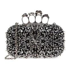 Clutch^Alexander McQueen Skull Knuckle Clutch Sort