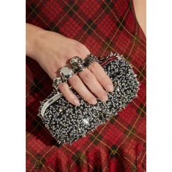 Clutch^Alexander McQueen Skull Knuckle Clutch Sort