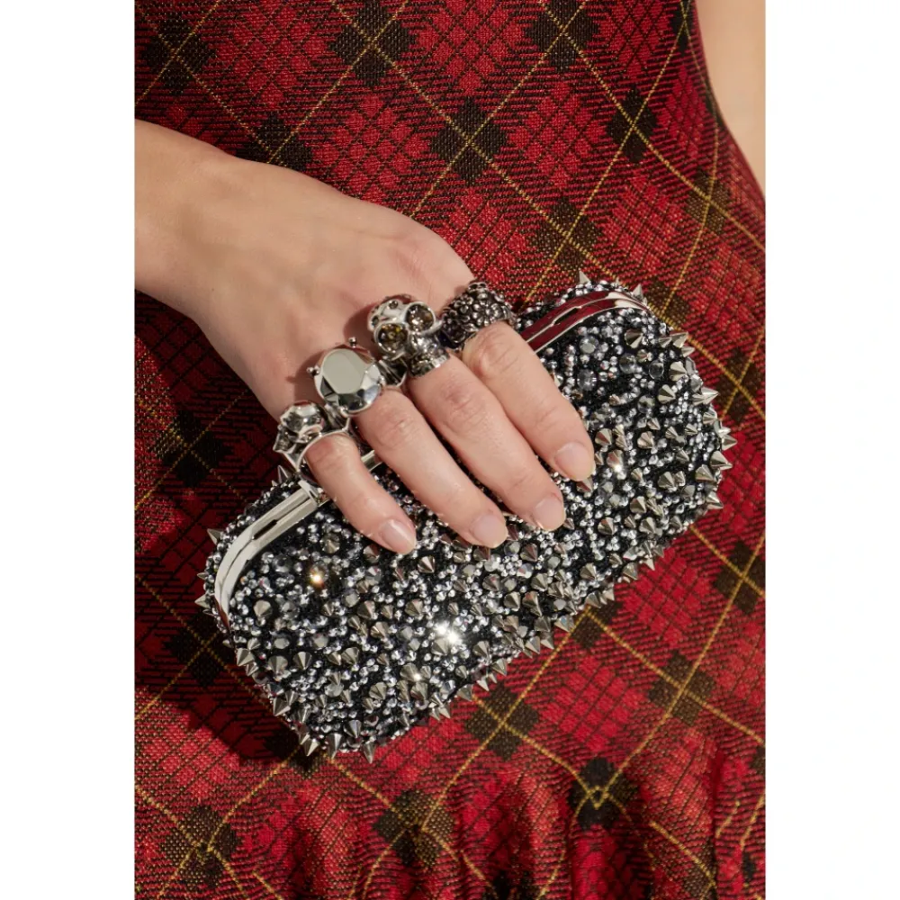 Clutch^Alexander McQueen Skull Knuckle Clutch Sort