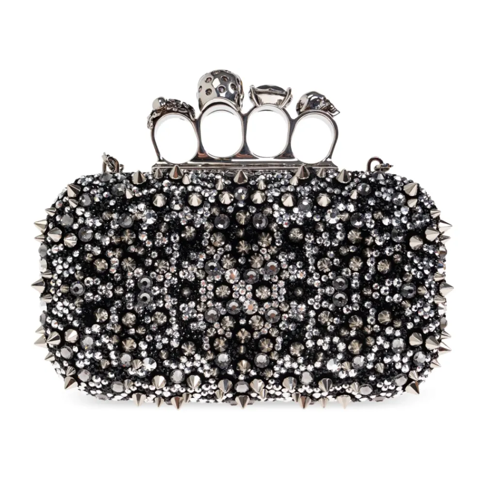 Clutch^Alexander McQueen Skull Knuckle Clutch Sort