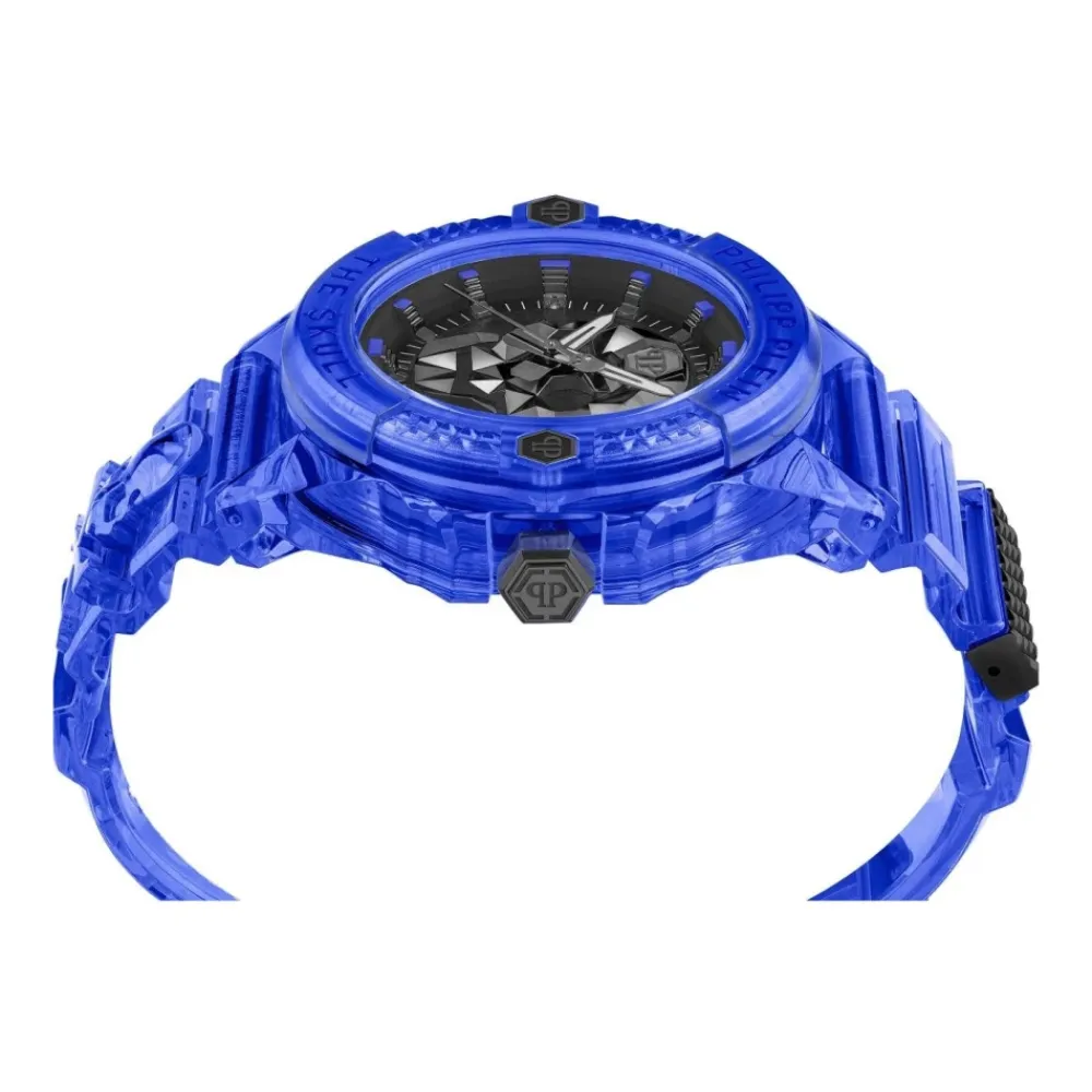 Ure^Philipp Plein Skull Scuba Duba Edition Ur Blå