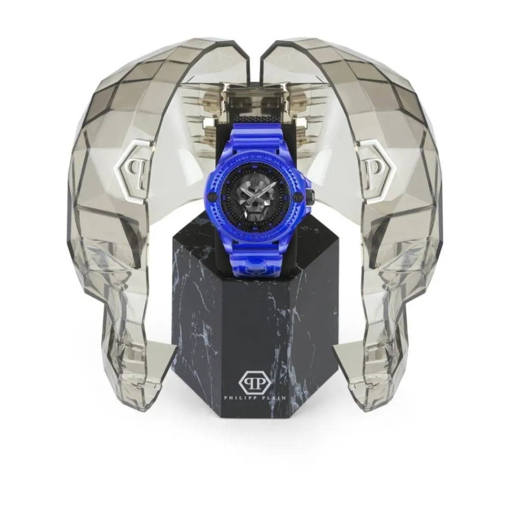 Ure^Philipp Plein Skull Scuba Duba Edition Ur Blå
