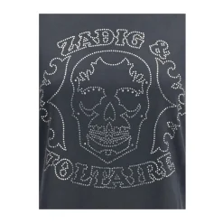 T-Shirts<Zadig & Voltaire Skull Strass T-Shirt Sort