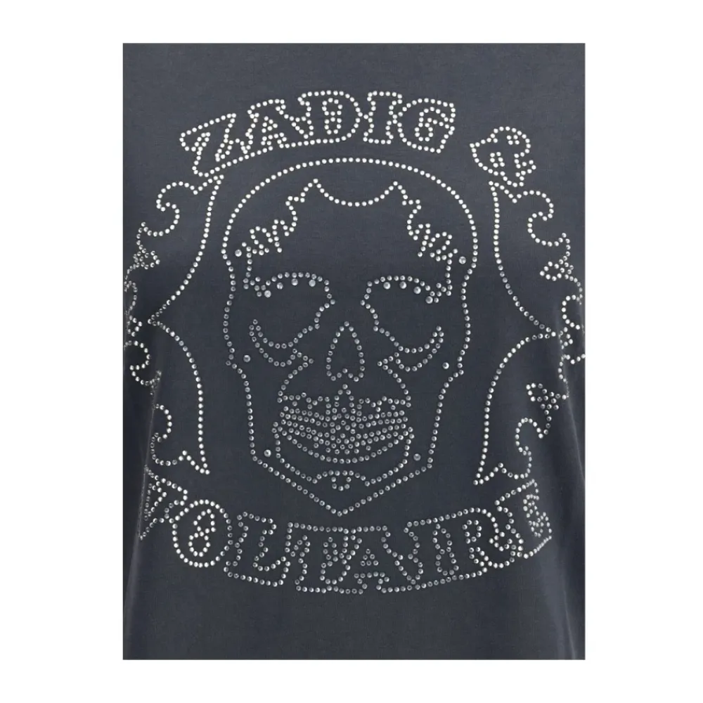 T-Shirts<Zadig & Voltaire Skull Strass T-Shirt Sort