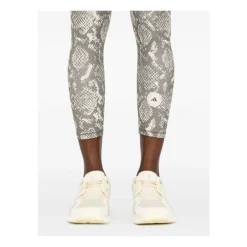 Træningsbukser & Tights^Adidas by Stella McCartney Slangeprint Højtaljede Bukser Beige