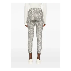 Træningsbukser & Tights^Adidas by Stella McCartney Slangeprint Højtaljede Bukser Beige