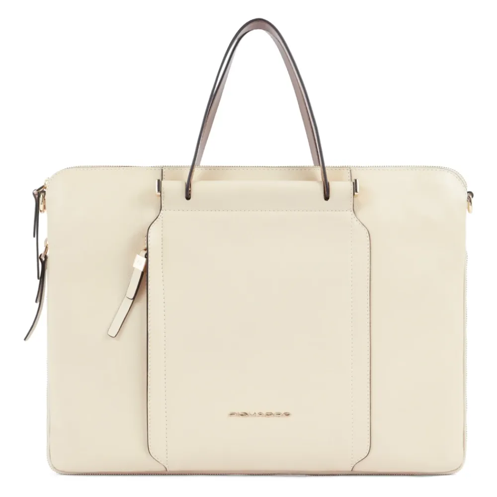 Laptop Tasker<Piquadro Slank Laptop Taske 15,6" Beige