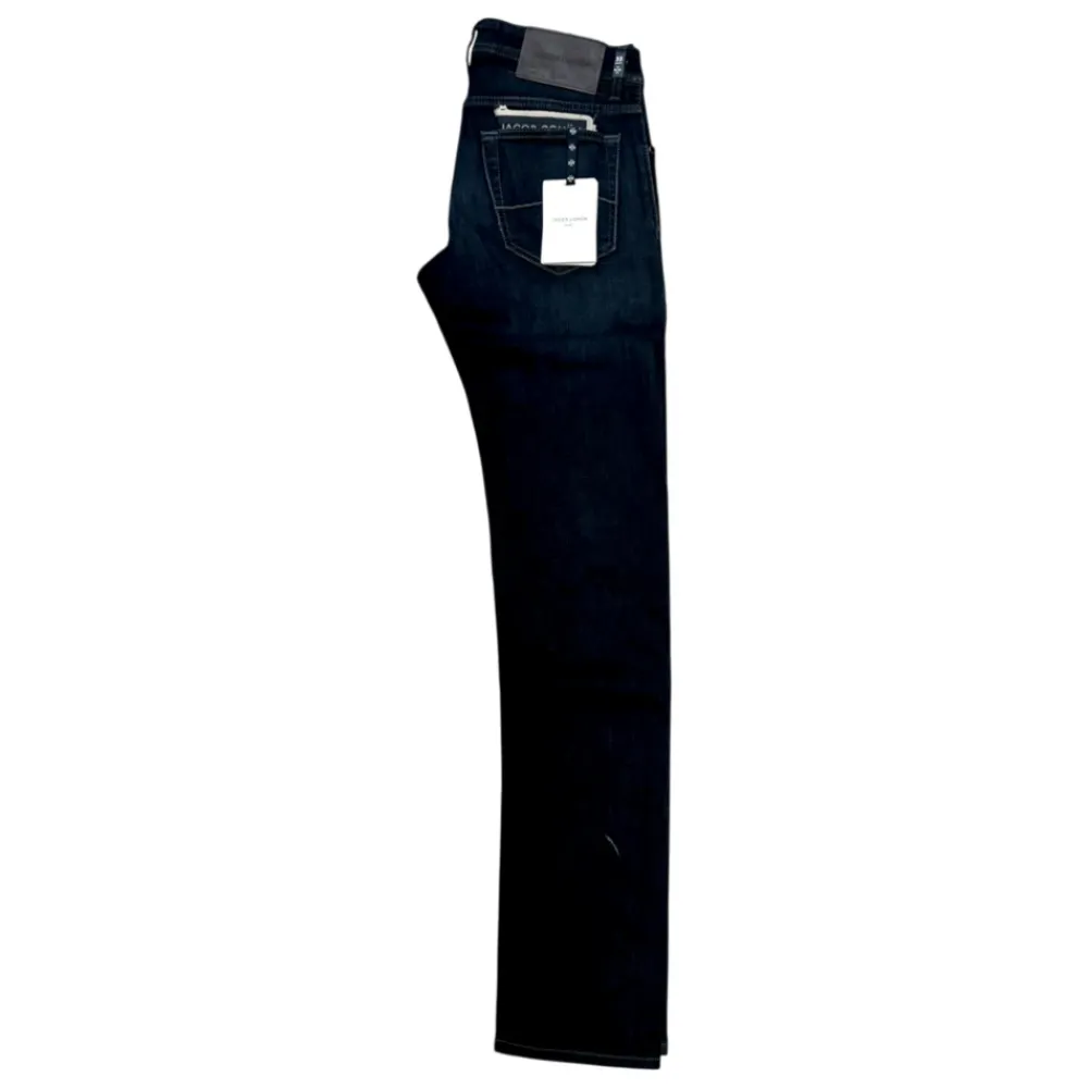 Jeans<Jacob Cohën Slim Carbon Label Mørk Vasket Jeans Blå