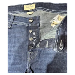 Jeans<Jacob Cohën Slim Carbon Label Mørk Vasket Jeans Blå