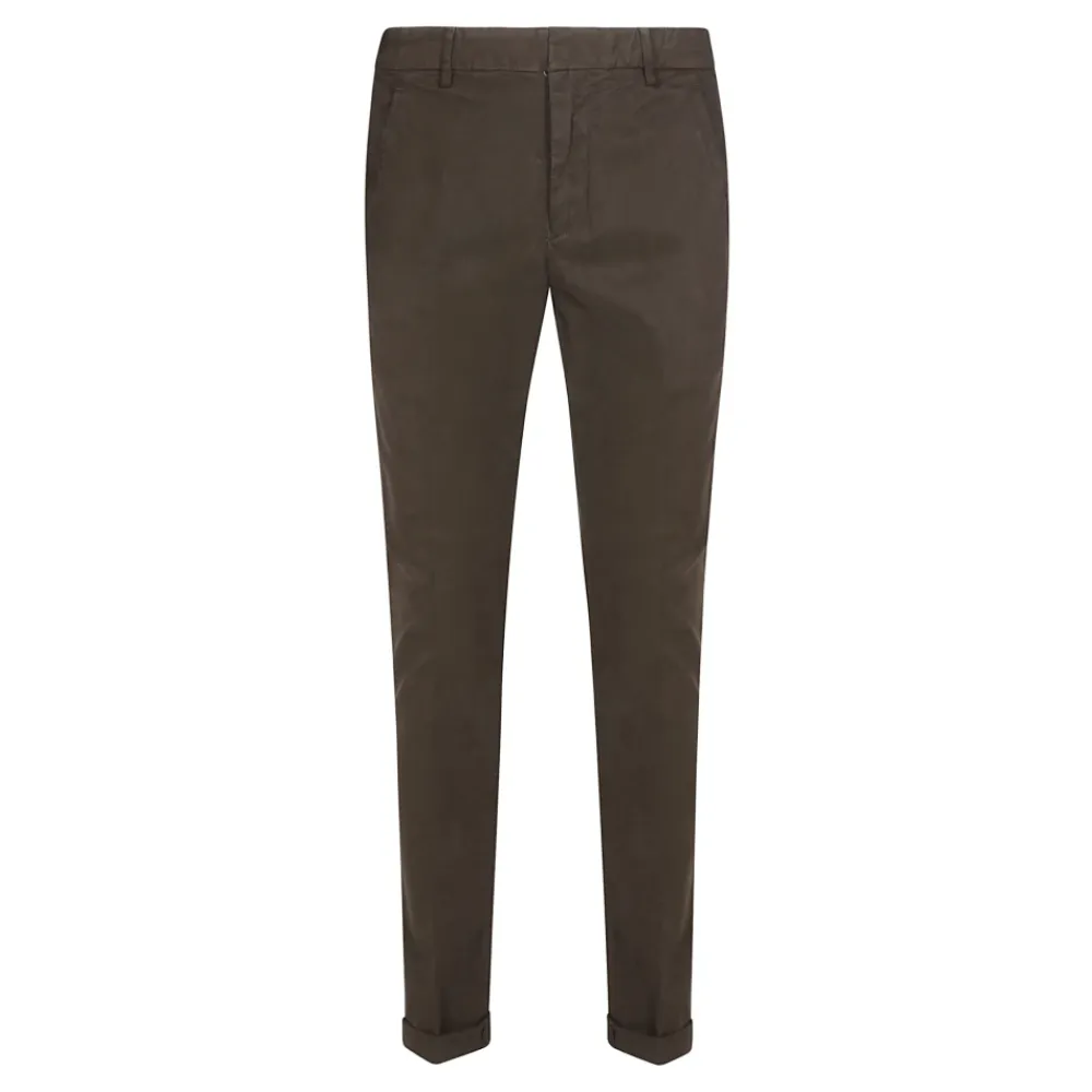 Bukser^Dondup Slim Chino Bukser med Baglommer Brun