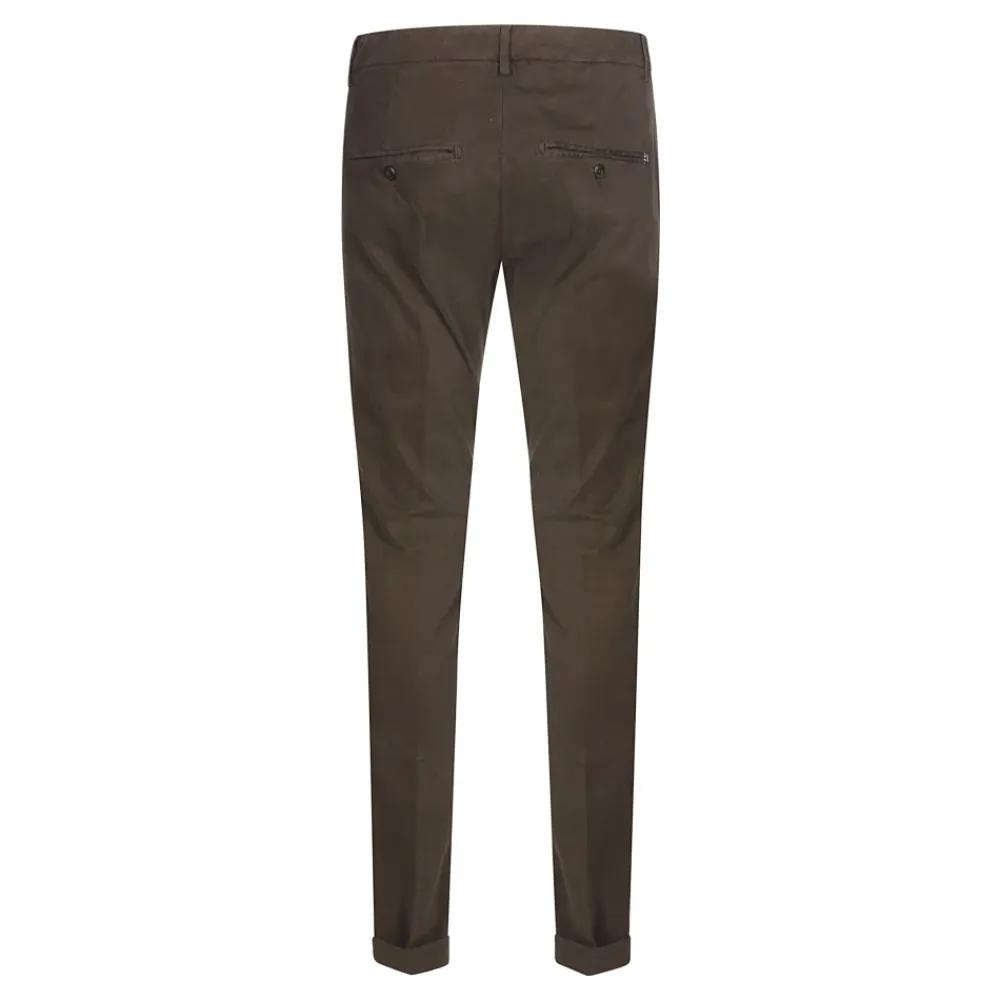 Bukser^Dondup Slim Chino Bukser med Baglommer Brun