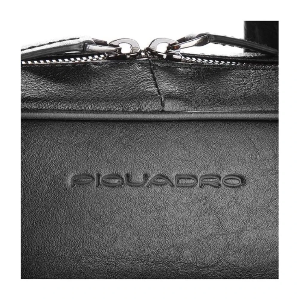 Laptop Tasker^Piquadro Slim Computer Taske 15" med iPad Rum Sort