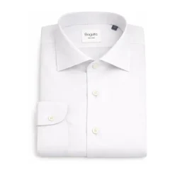 Skjorter<Bagutta Slim Fit bomuldsskjorte Hvid