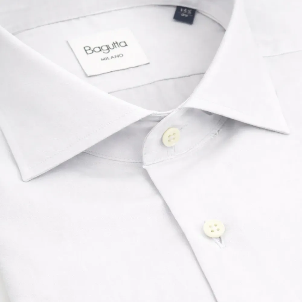 Skjorter<Bagutta Slim Fit bomuldsskjorte Hvid