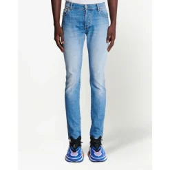 Jeans<Balmain Slim Fit Denim Jeans Blå