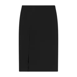 Nederdele<Dondup Slim Fit Stretch Nederdel med Frontslids Sort